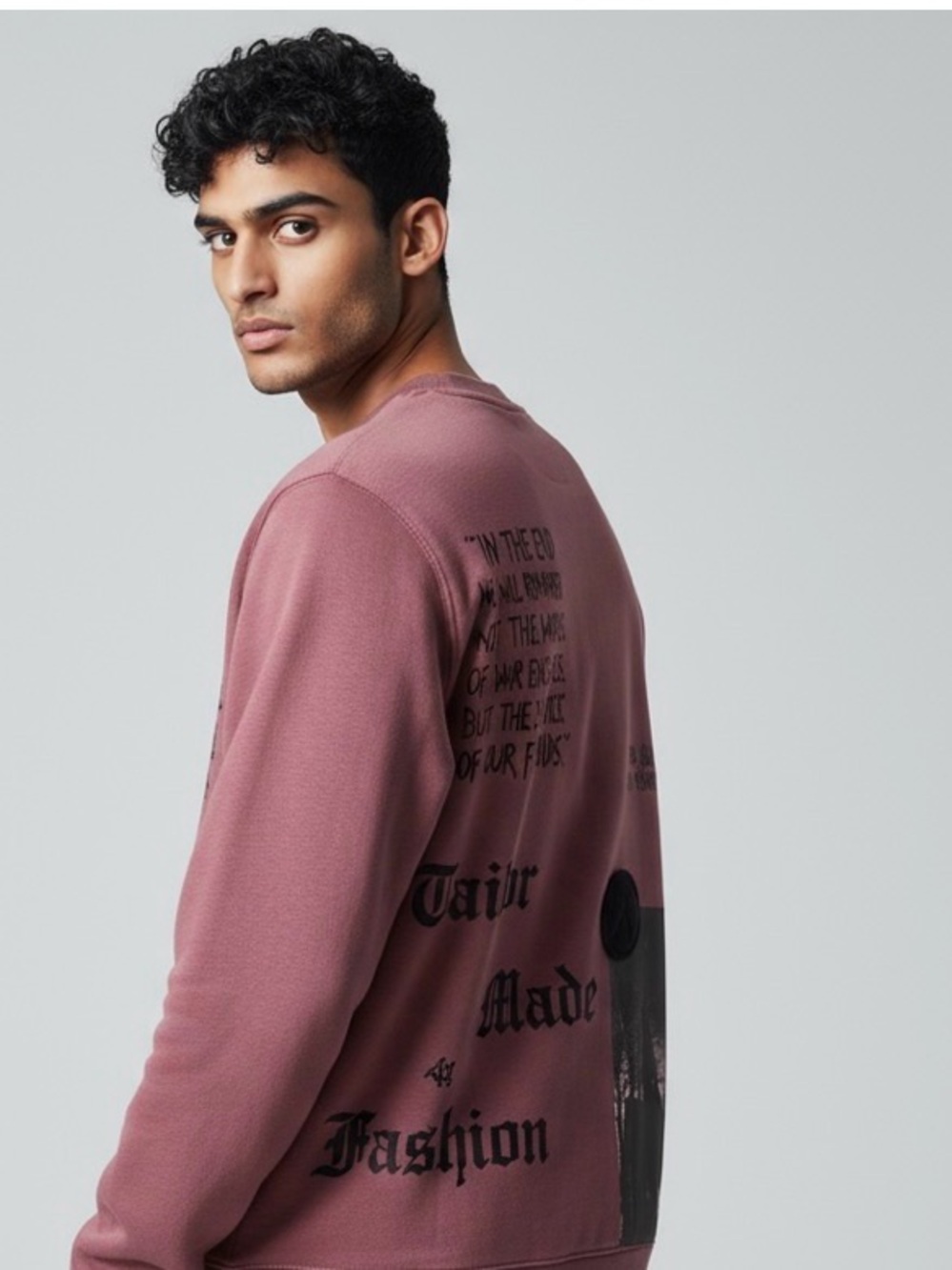 Men's Dusty Rose Graphic Sweatshirt - Unbranded